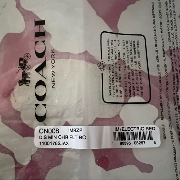 NWT DISNEY X COACH MINNIE MOUSE KEYCHAIN/BAG CHARM - Picture 4 of 5